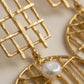 Lattice Pearl Earrings
