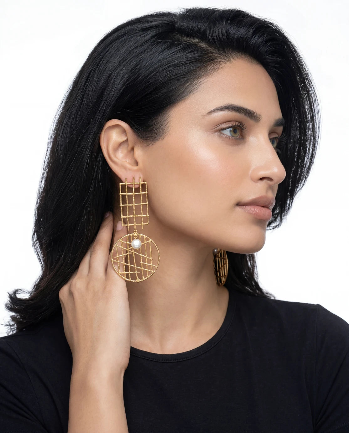 Lattice Pearl Earrings