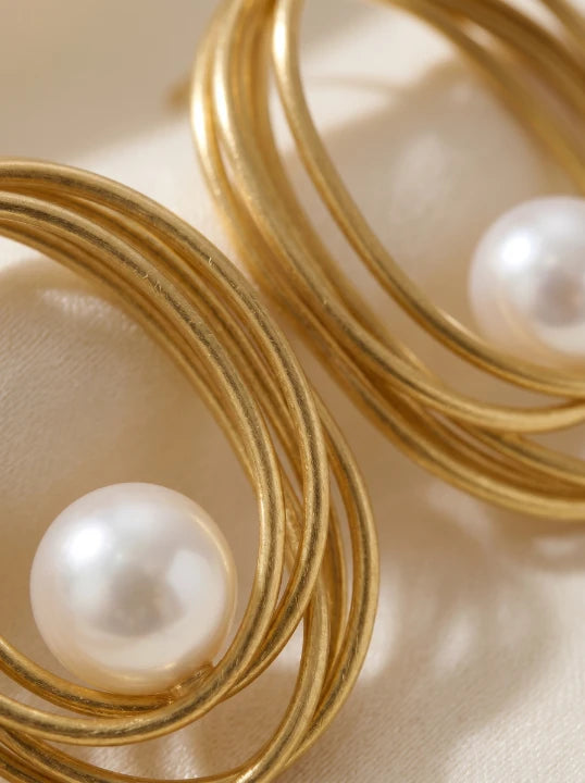Orbit Pearl Earrings