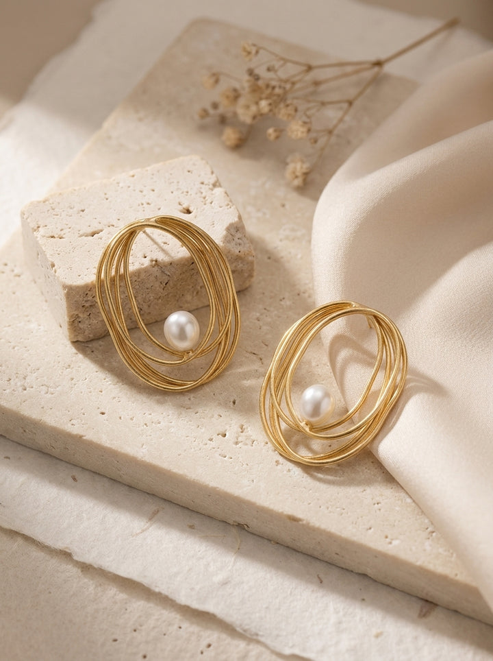 Orbit Pearl Earrings