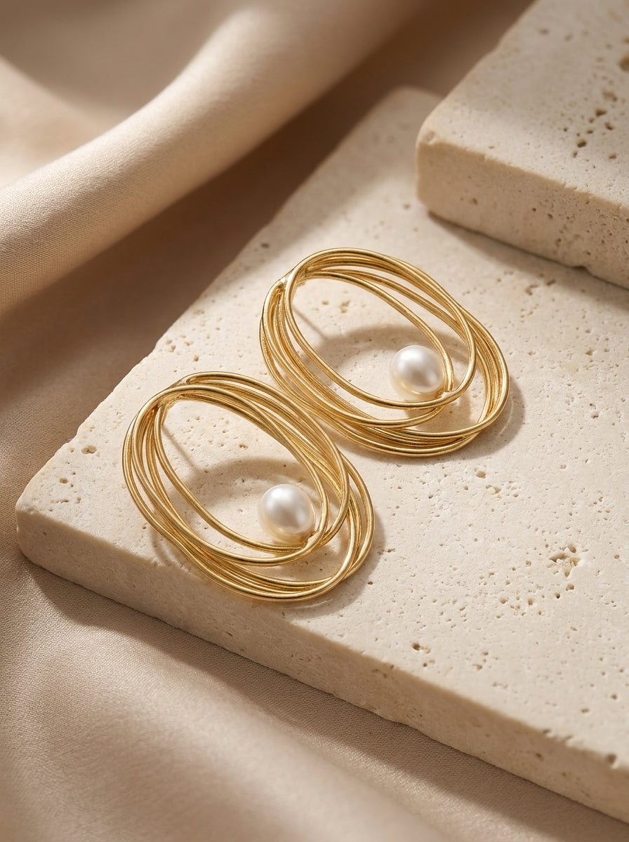 Orbit Pearl Earrings