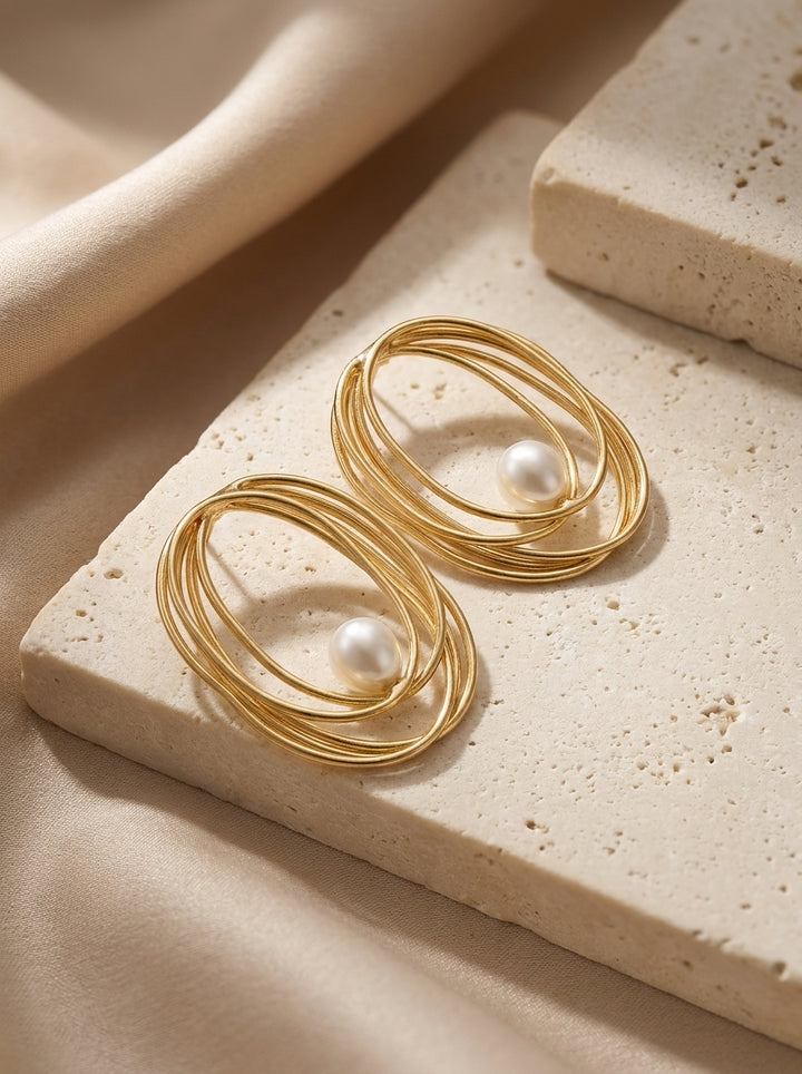 Orbit Pearl Earrings