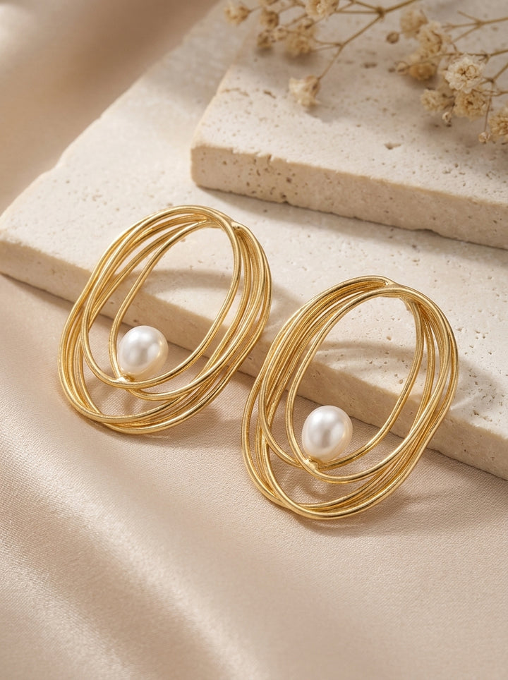 Orbit Pearl Earrings