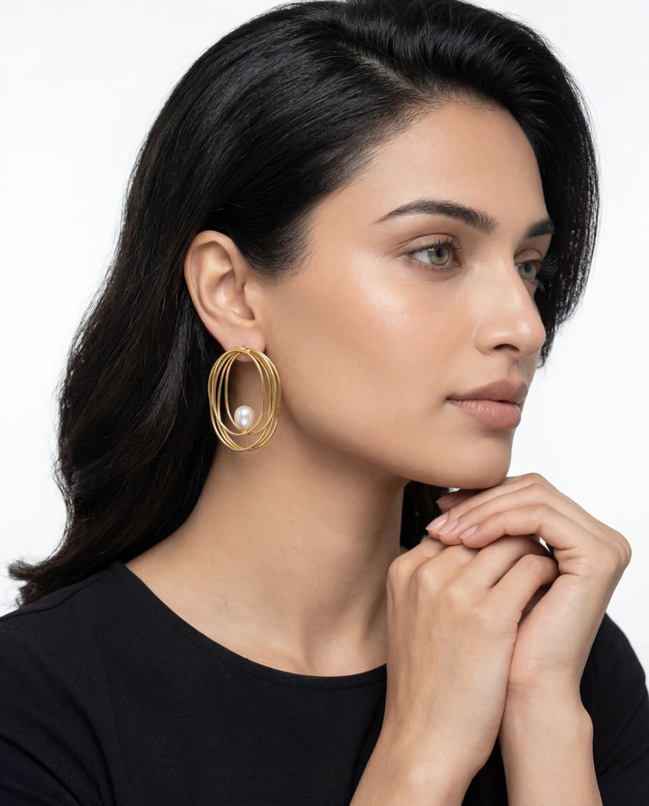 Orbit Pearl Earrings