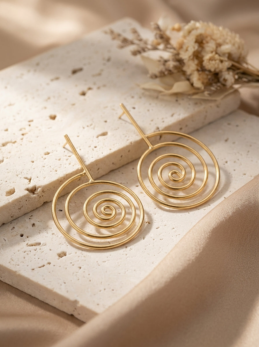 Spiral Halo Earrings