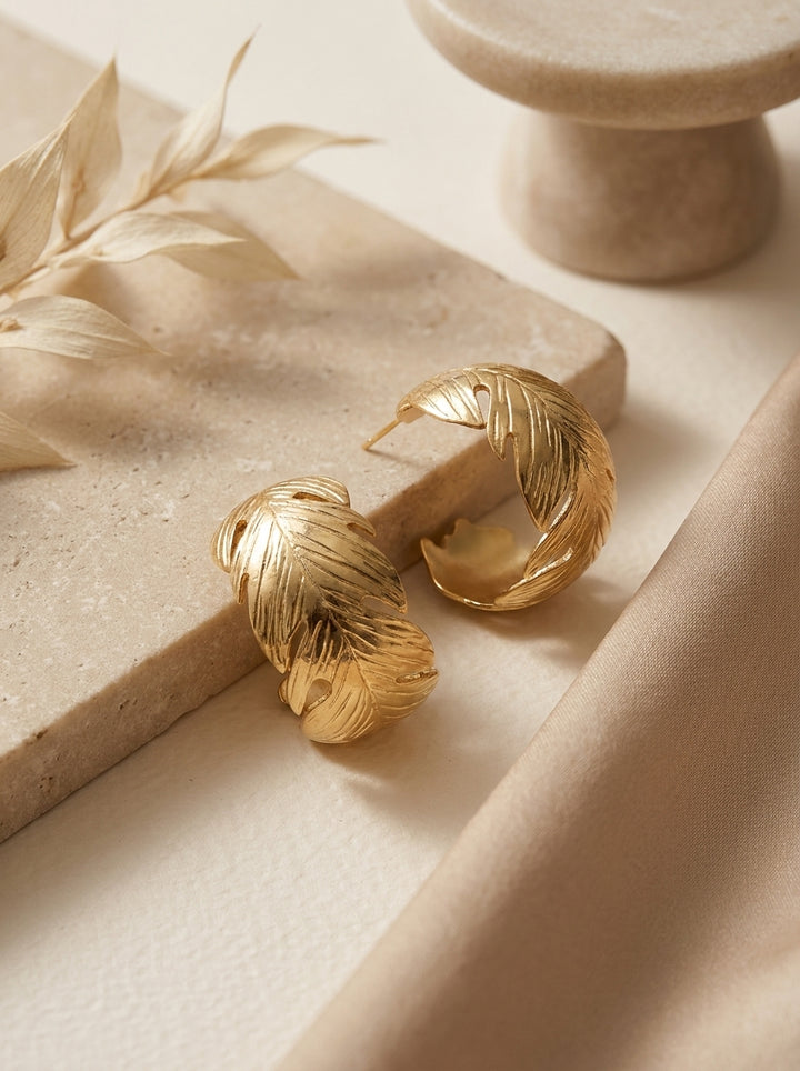 Feather Curve Earrings