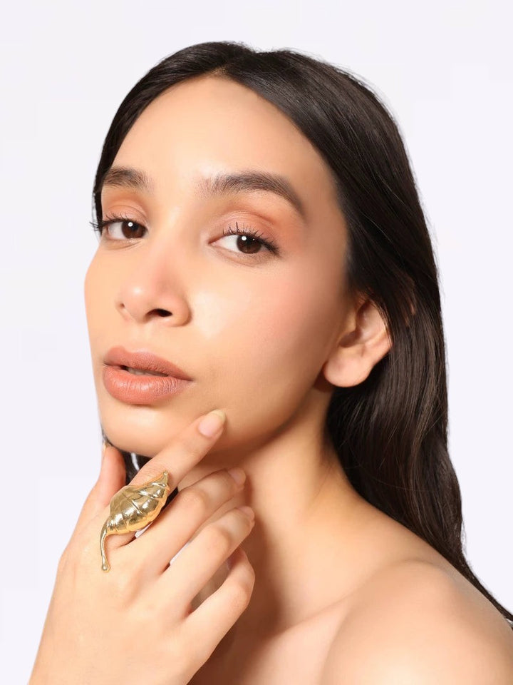Golden Leaf Ring