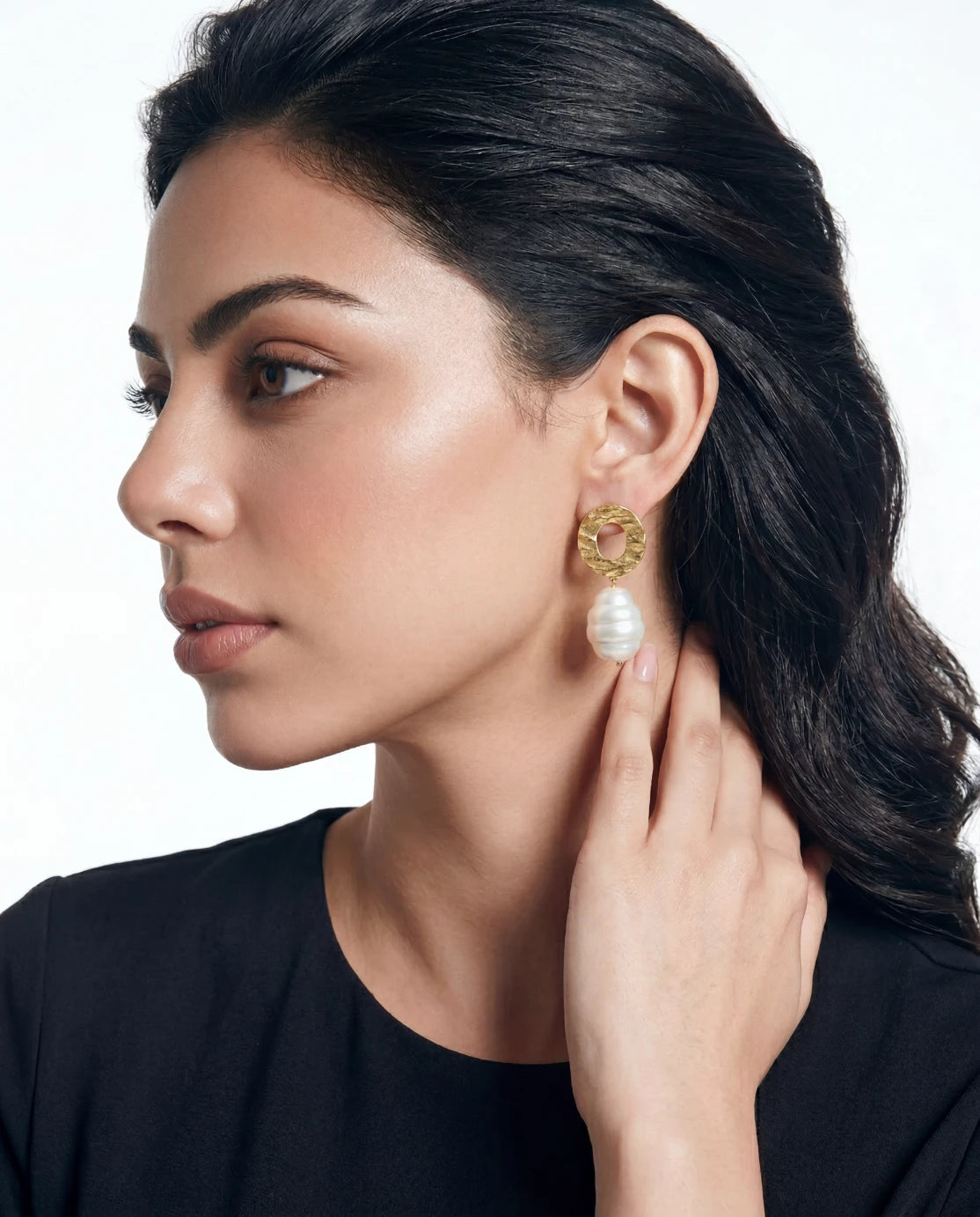 Ripple Pearl Earrings
