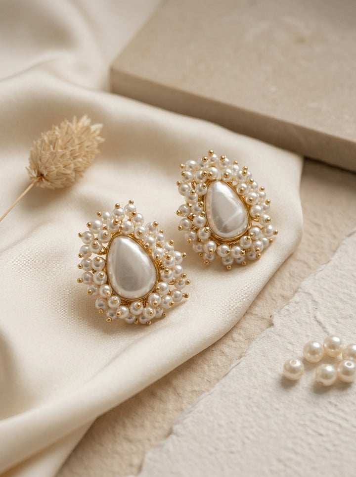 Pearl Halo Earrings