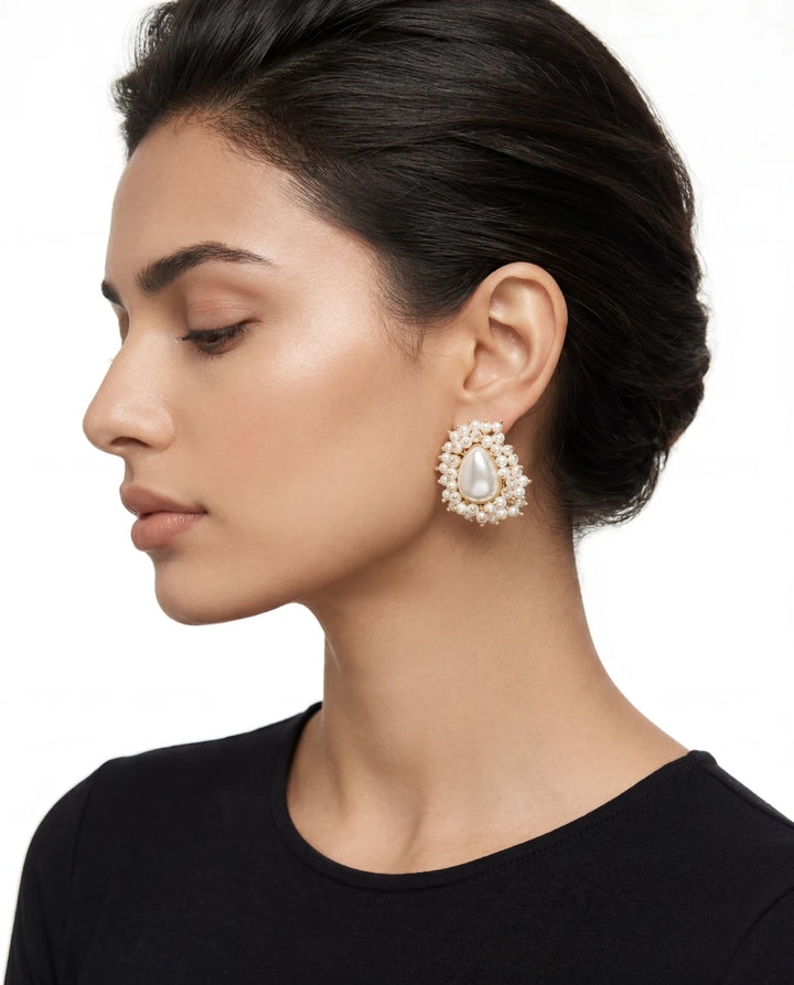 Pearl Halo Earrings