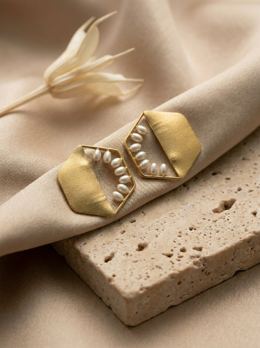 Pearl Frame Earrings