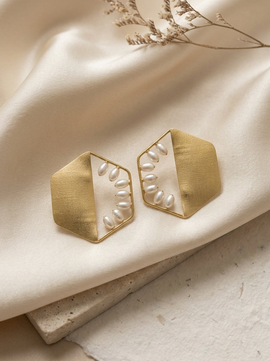 Pearl Frame Earrings