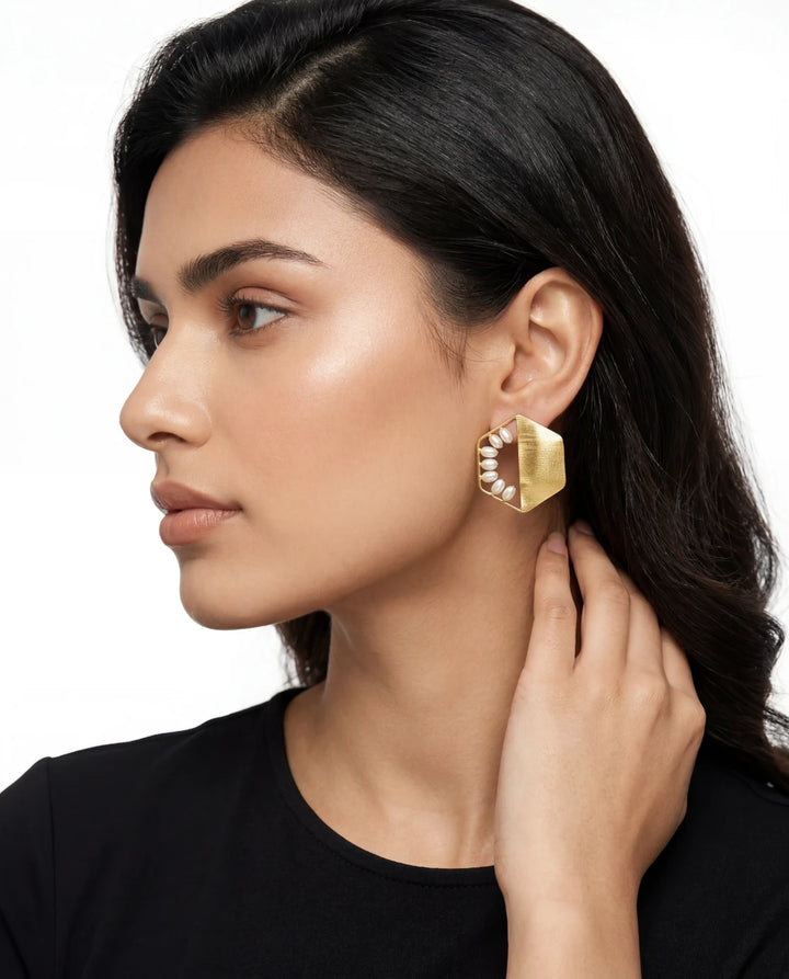 Pearl Frame Earrings