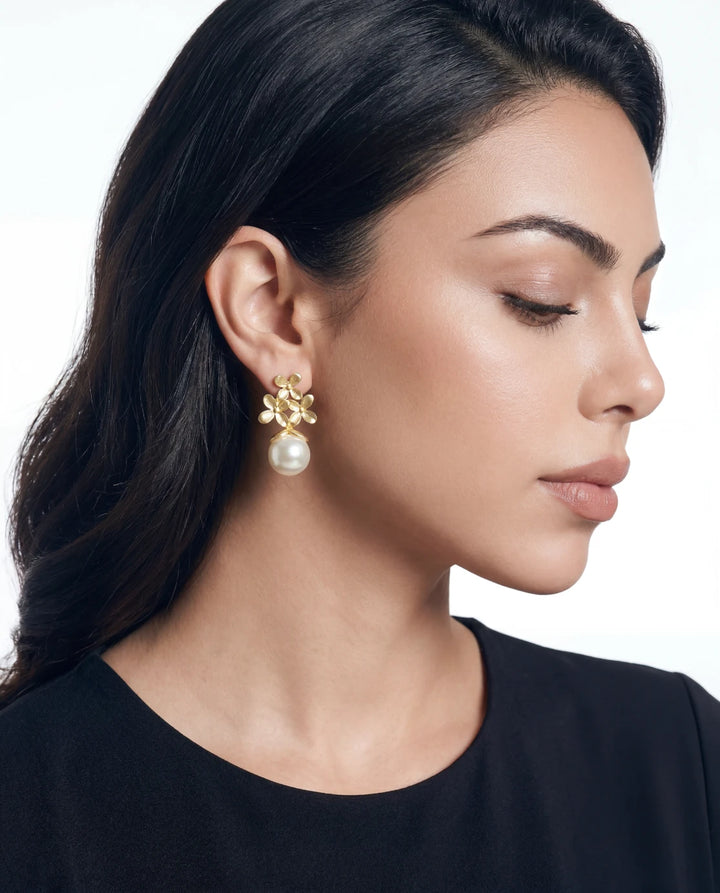 Floral Pearl Earrings