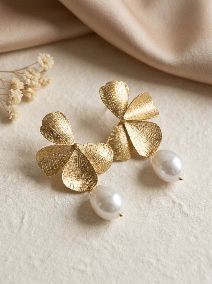 Petal Pearl Earrings