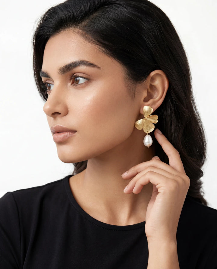 Petal Pearl Earrings