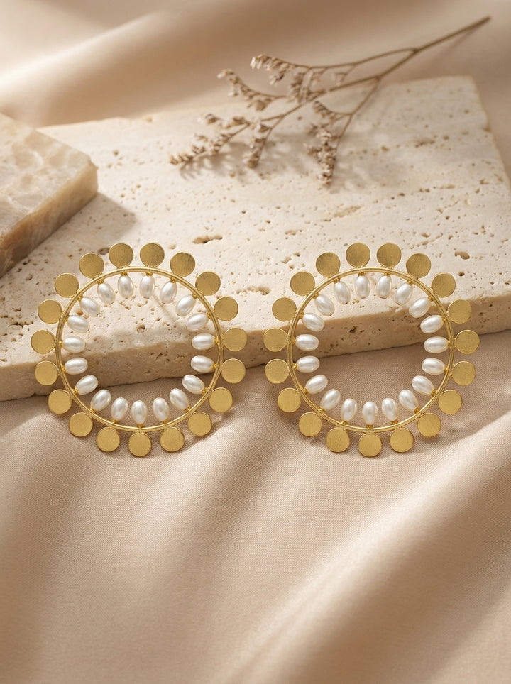 Sunflare Pearl Earrings