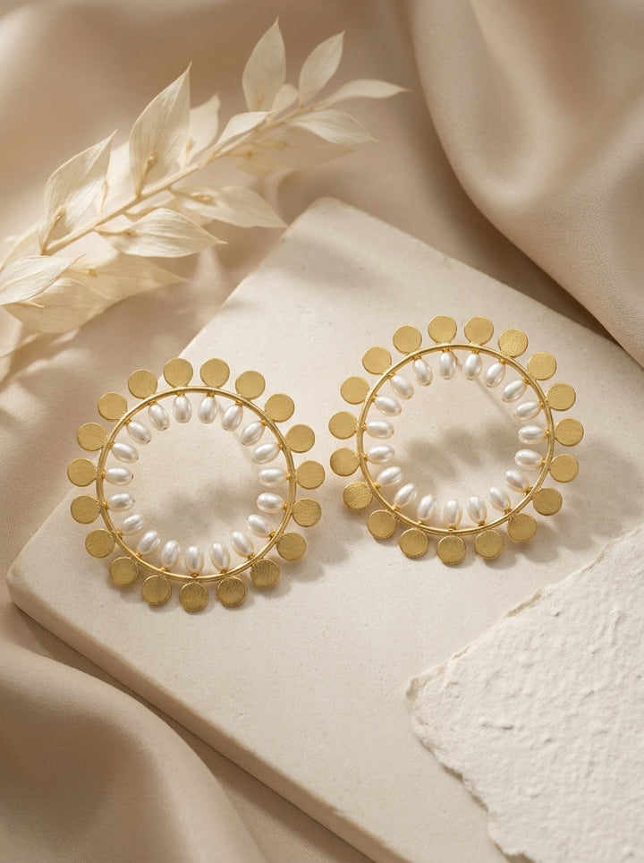 Sunflare Pearl Earrings