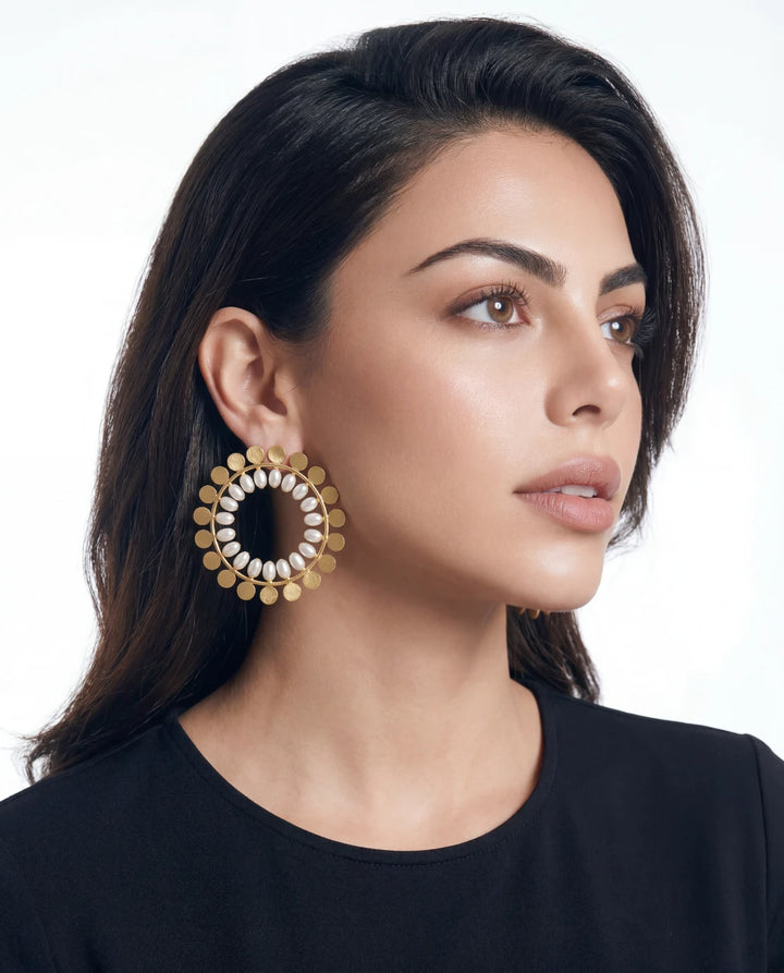Sunflare Pearl Earrings