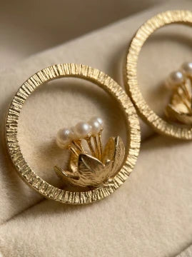 Lotus Halo Earrings