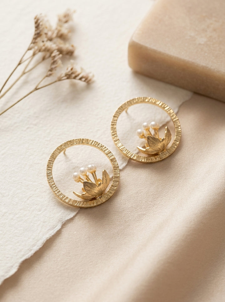 Lotus Halo Earrings