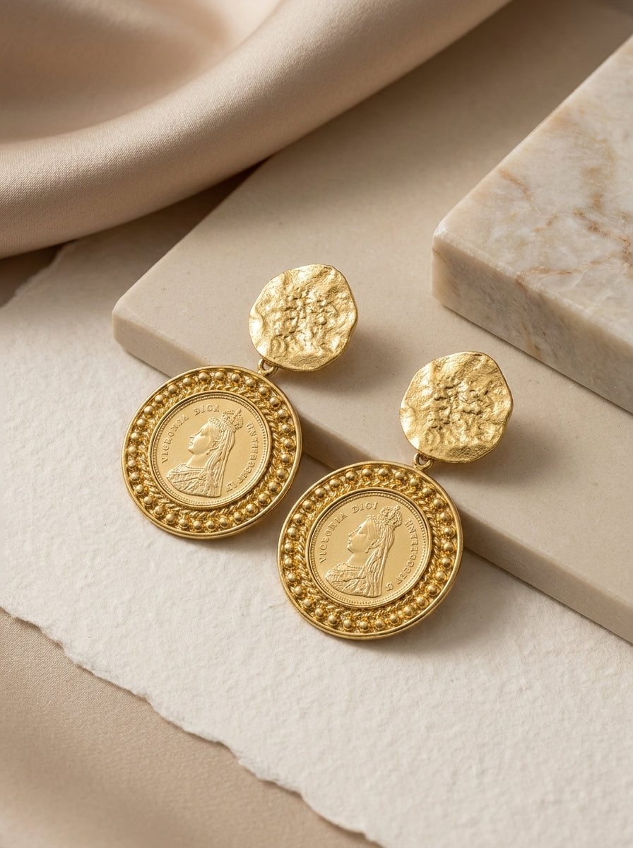 Regal Coin Earrings