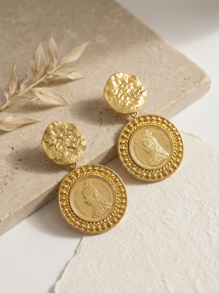 Regal Coin Earrings